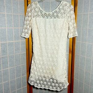 Abercrombie and Fitch medium cream white lace dress